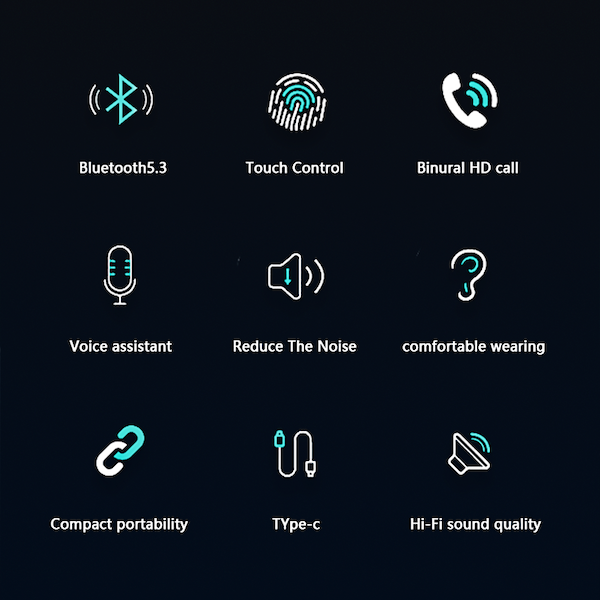 ET03 Metal Wireless Earbuds